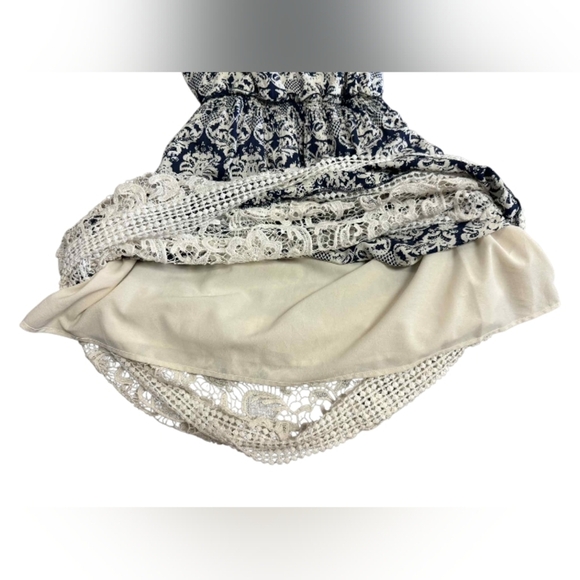 Sunday In Brooklyn Anthropologie Dress Lacey Maxi Tank Blue/White Size Small EUC - Picture 6 of 9